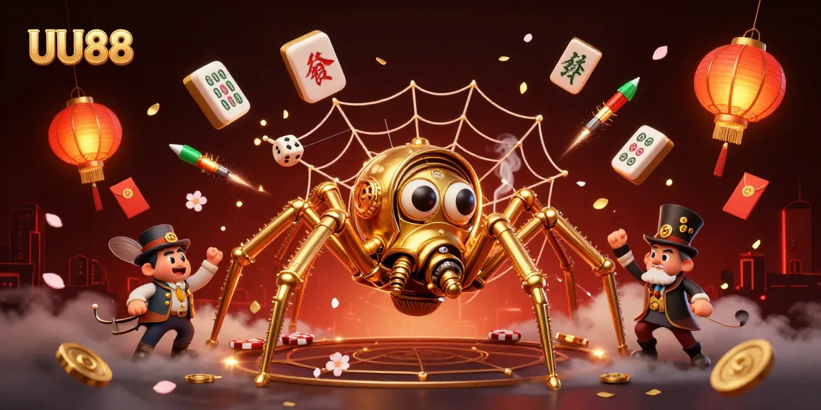 Win big at UU88 with a vibrant steampunk-themed casino scene showcasing dynamic gambling elements.