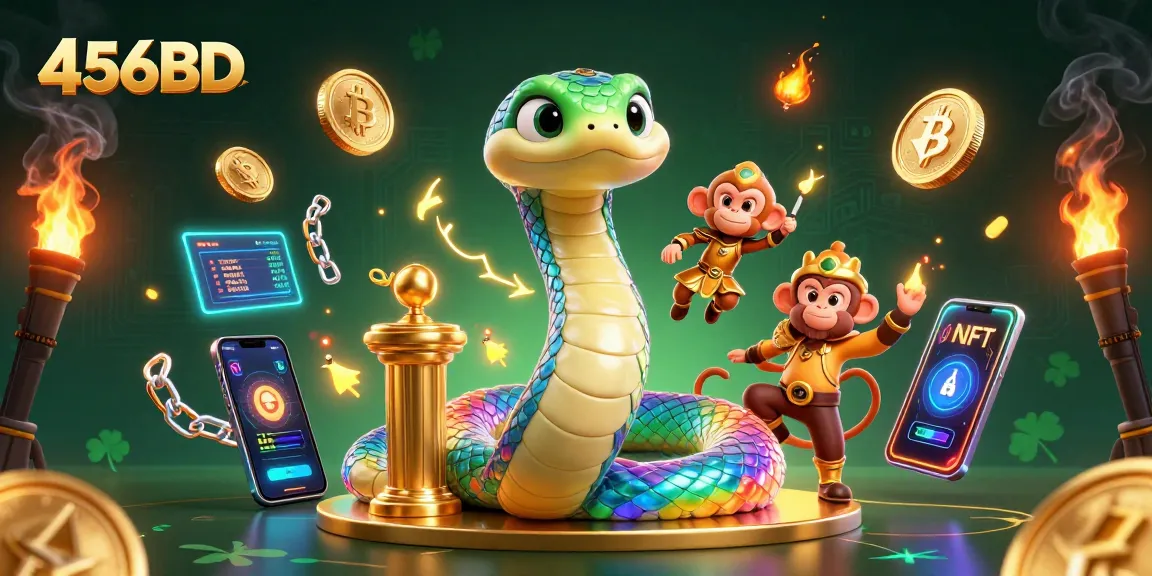 Experience thrilling gameplay at 456BD with vibrant characters and cryptocurrency elements.