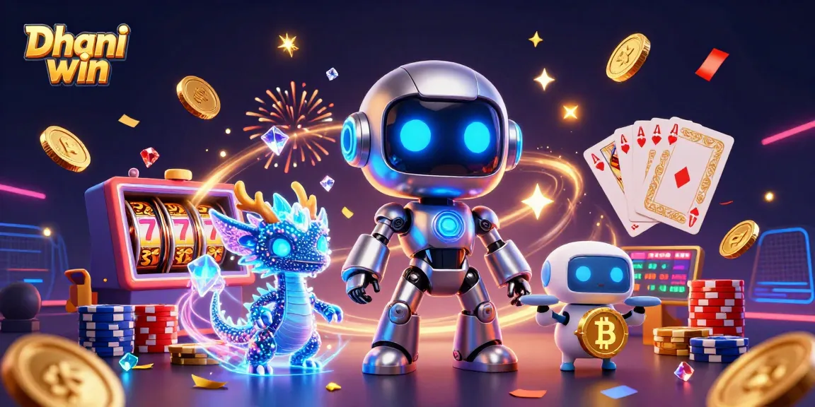 Dhani win players enjoying thrilling slot games with vibrant animations and rewards in a dynamic scene.